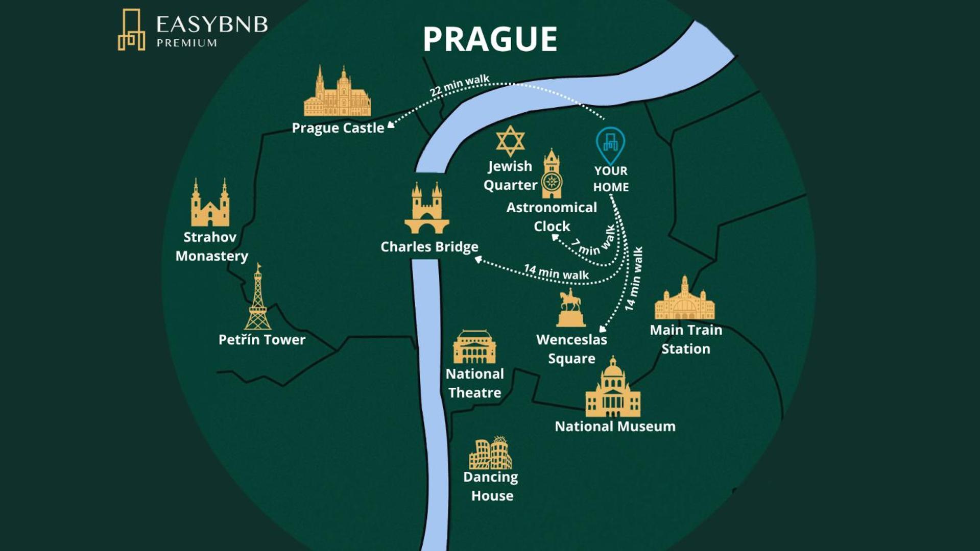 Roy 2 Bdr Apartment With Prague Castle View, Parking & Ac エクステリア 写真